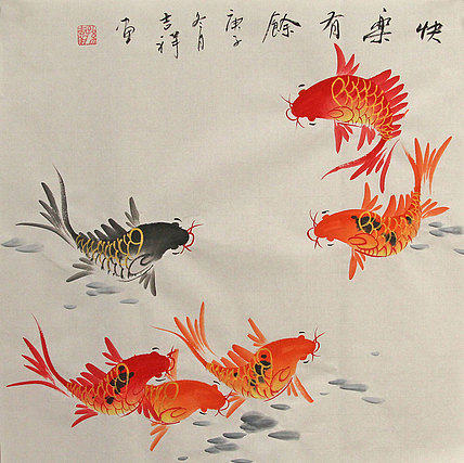 斗方花鸟作品——画家吉祥