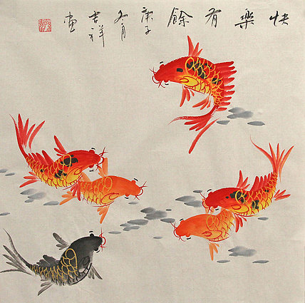 斗方花鸟作品——画家吉祥