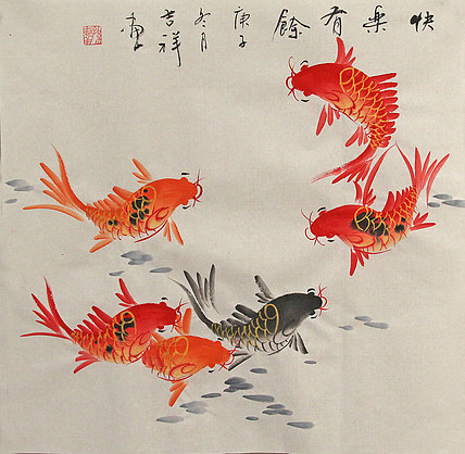 斗方花鸟作品——画家吉祥