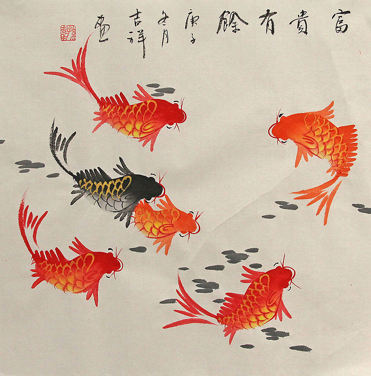 斗方花鸟作品——画家吉祥