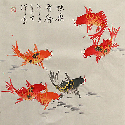 斗方花鸟作品——画家吉祥