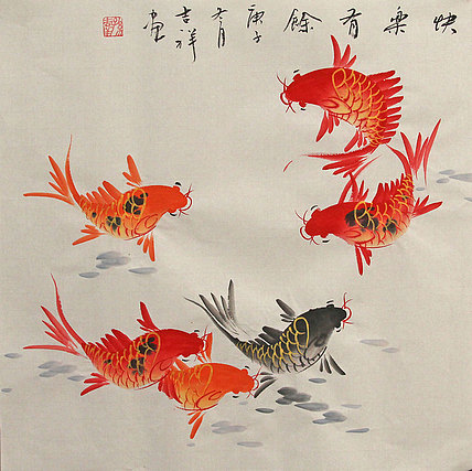 斗方花鸟作品——画家吉祥