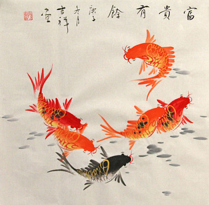 斗方花鸟作品——画家吉祥