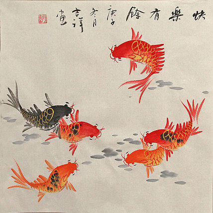 斗方花鸟作品——画家吉祥