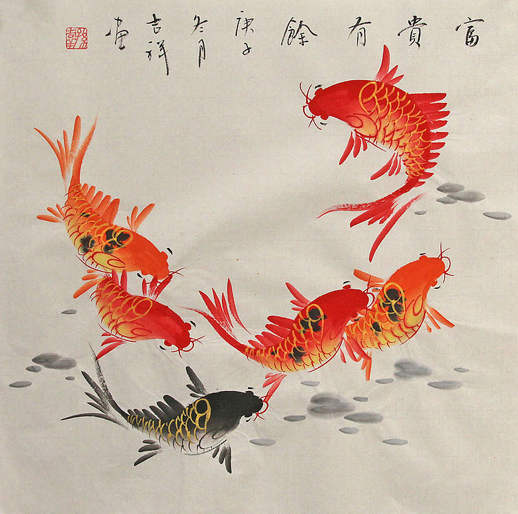 斗方花鸟作品——画家吉祥
