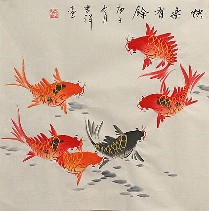 斗方花鸟作品——画家吉祥