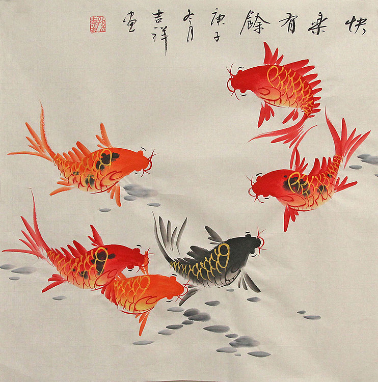 斗方花鸟作品——画家吉祥