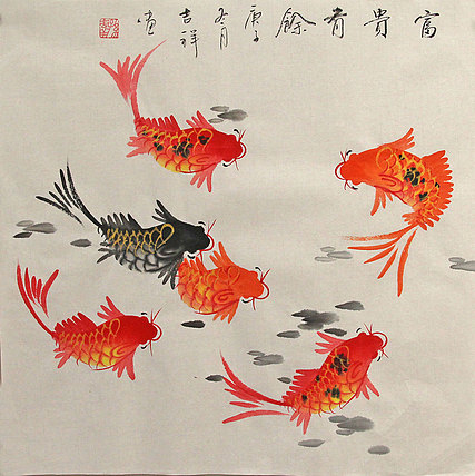 斗方花鸟作品——画家吉祥