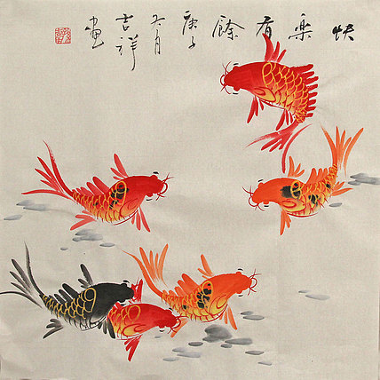 斗方花鸟作品——画家吉祥