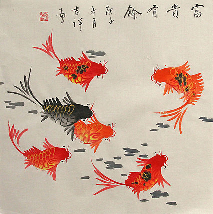 斗方花鸟作品——画家吉祥