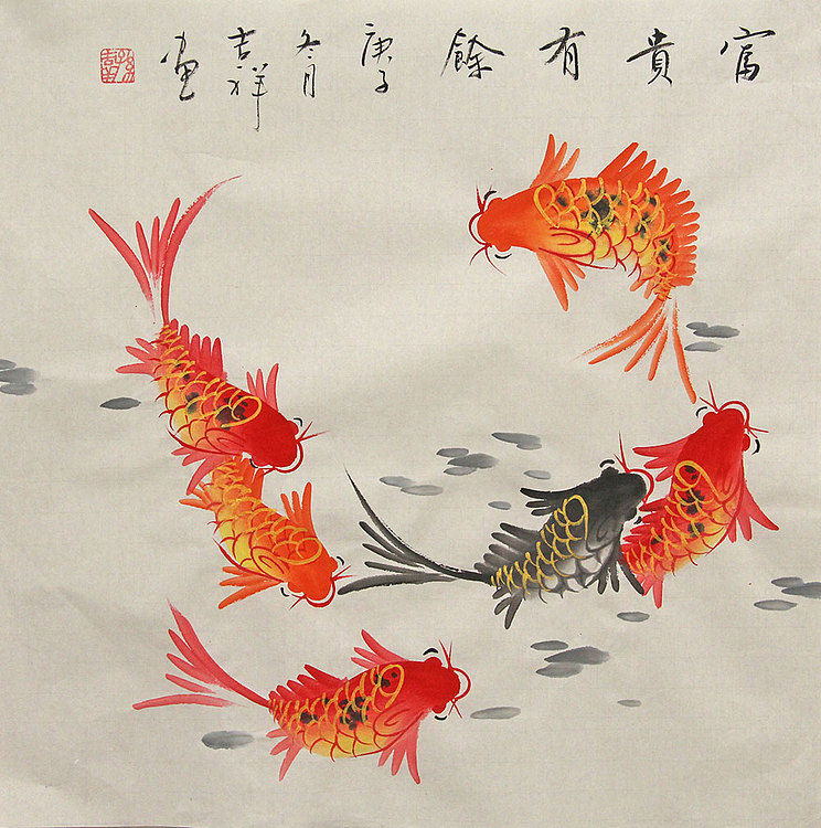 斗方花鸟作品——画家吉祥