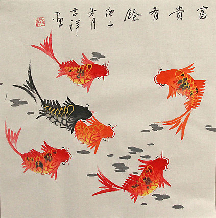 斗方花鸟作品——画家吉祥