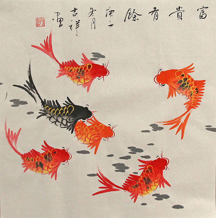 斗方花鸟作品——画家吉祥