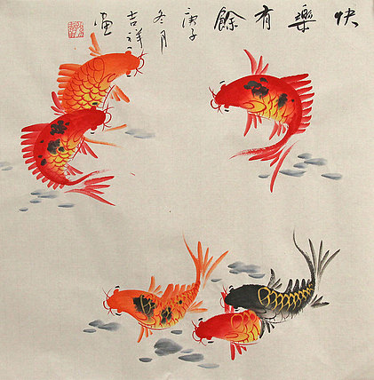 斗方花鸟作品——画家吉祥