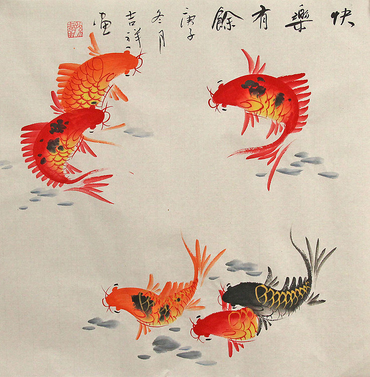 斗方花鸟作品——画家吉祥