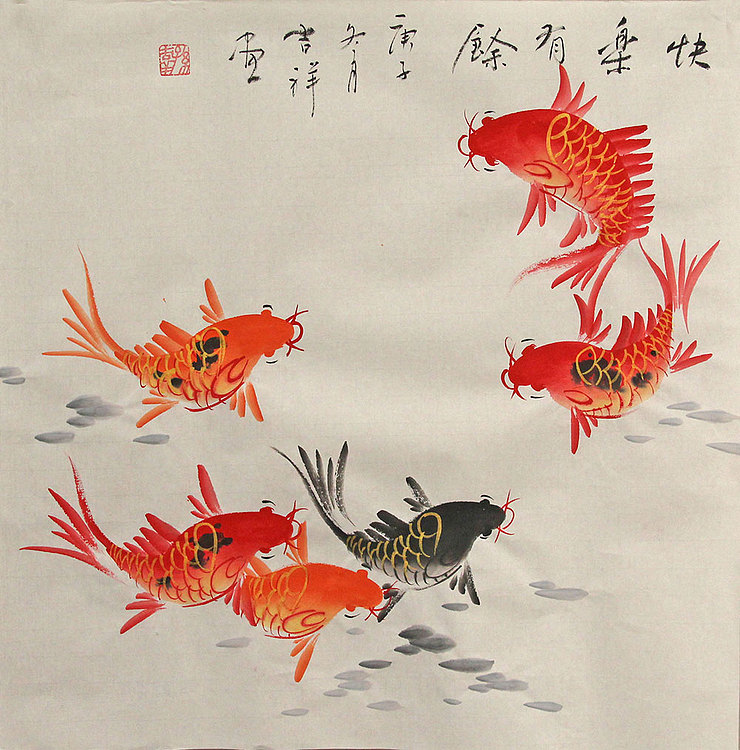 斗方花鸟作品——画家吉祥