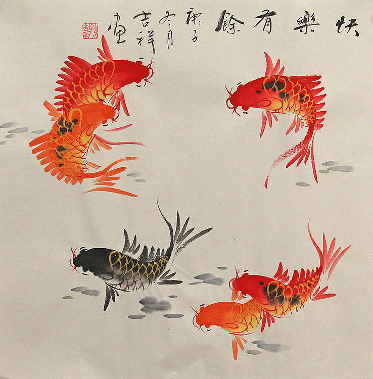 斗方花鸟作品——画家吉祥
