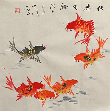 斗方花鸟作品——画家吉祥