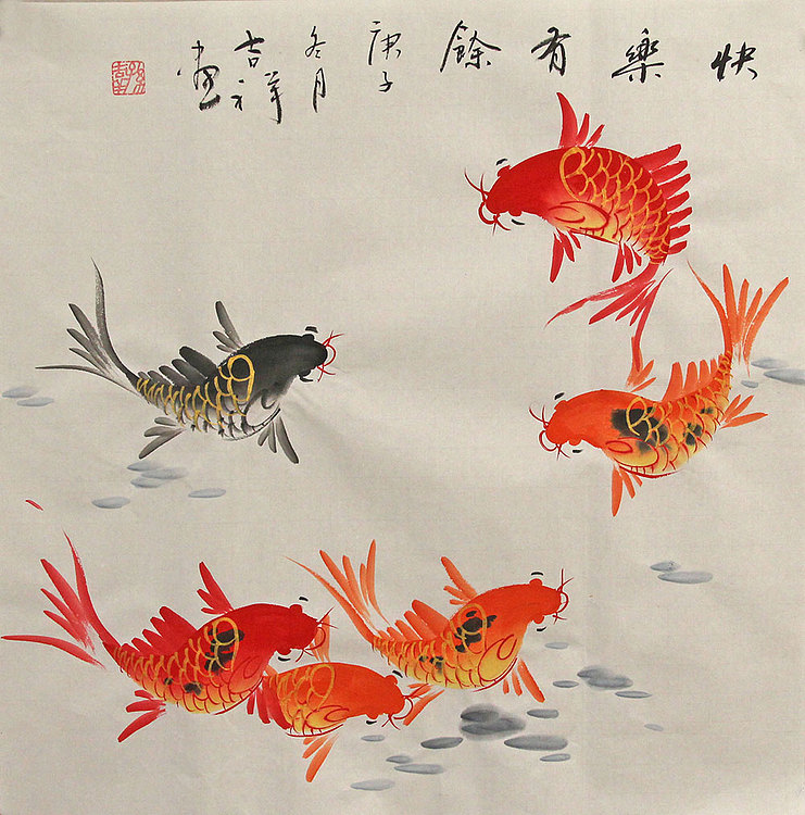 斗方花鸟作品——画家吉祥