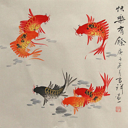 斗方花鸟作品——画家吉祥