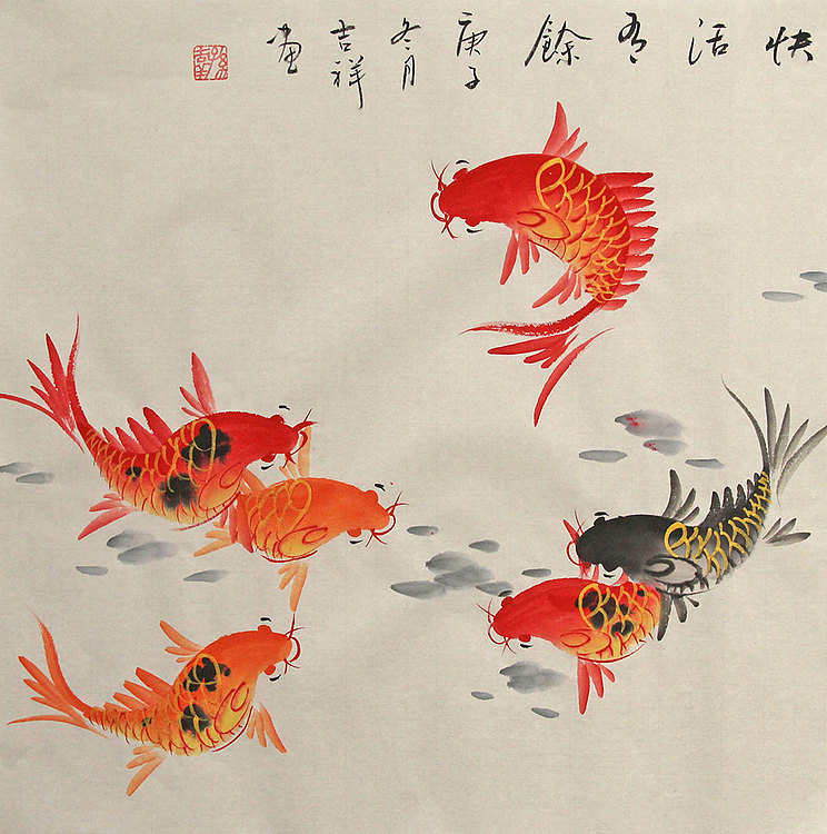 斗方花鸟作品——画家吉祥