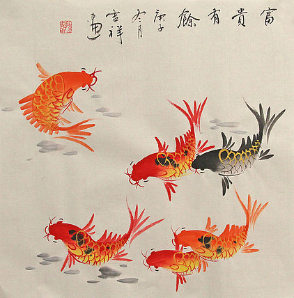 斗方花鸟作品——画家吉祥