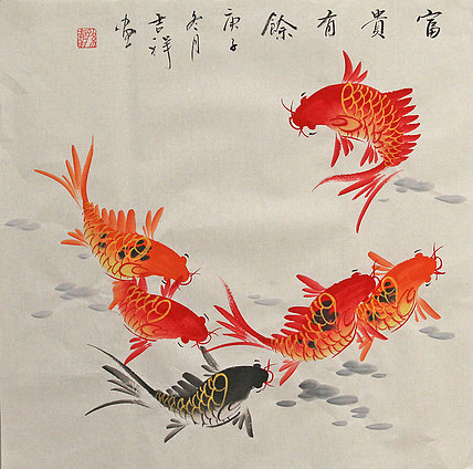 斗方花鸟作品——画家吉祥
