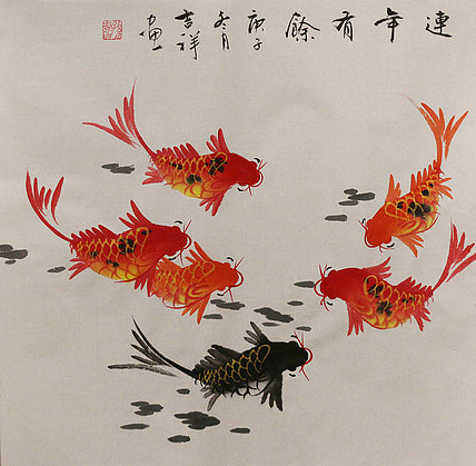 斗方花鸟作品——画家吉祥