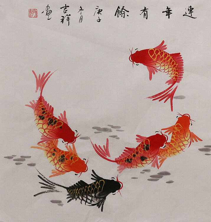 斗方花鸟作品——画家吉祥