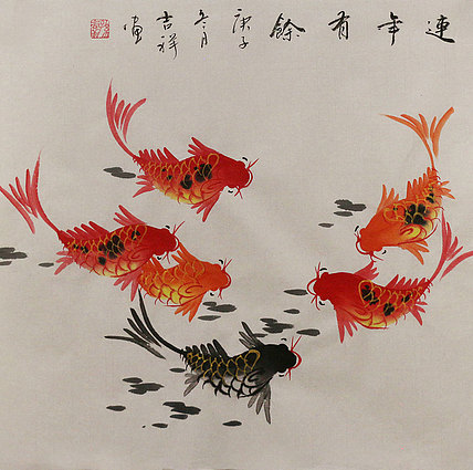 斗方花鸟作品——画家吉祥