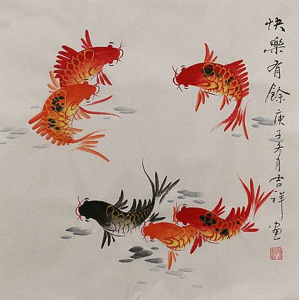斗方花鸟作品——画家吉祥