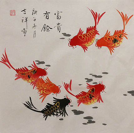 斗方花鸟作品——画家吉祥
