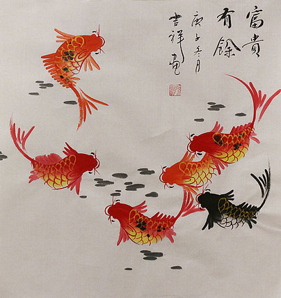 斗方花鸟作品——画家吉祥