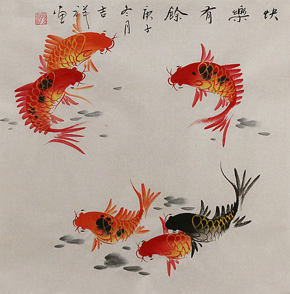 斗方花鸟作品——画家吉祥