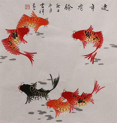 斗方花鸟作品——画家吉祥
