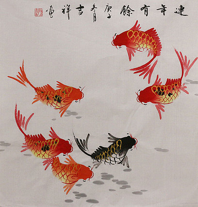 斗方花鸟作品——画家吉祥