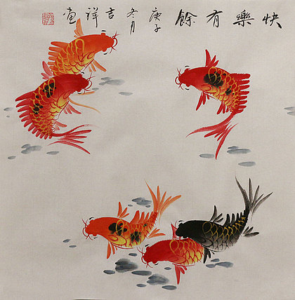 斗方花鸟作品——画家吉祥