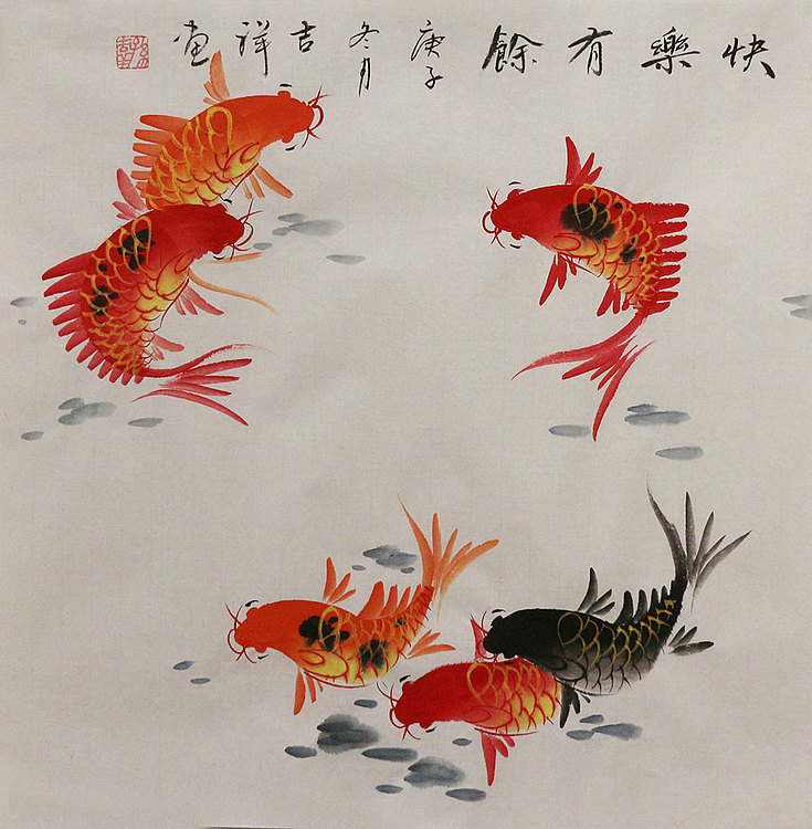 斗方花鸟作品——画家吉祥