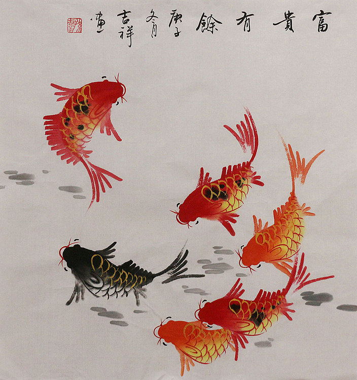 斗方花鸟作品——画家吉祥