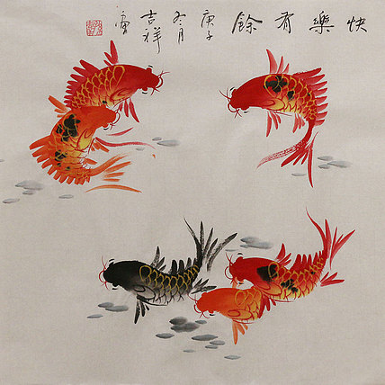 斗方花鸟作品——画家吉祥