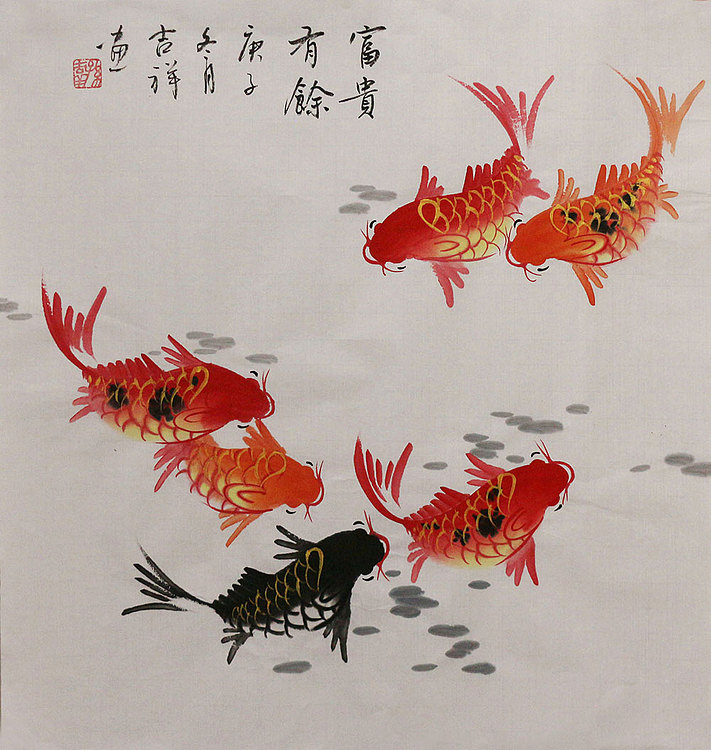 斗方花鸟作品——画家吉祥