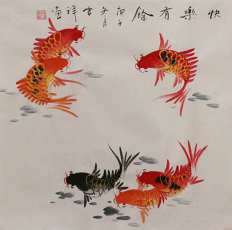 斗方花鸟作品——画家吉祥