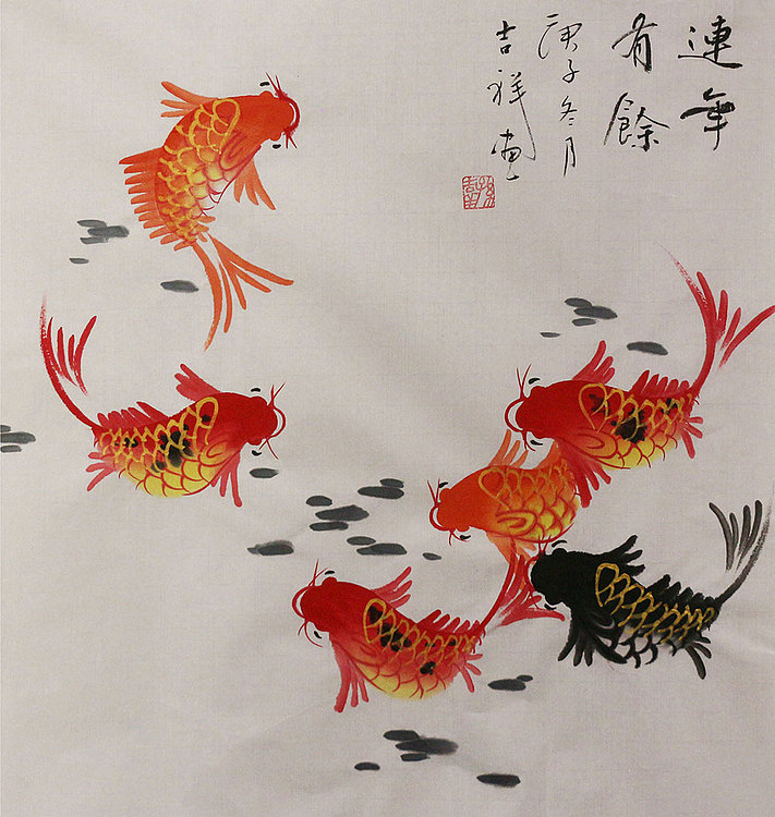 斗方花鸟作品——画家吉祥