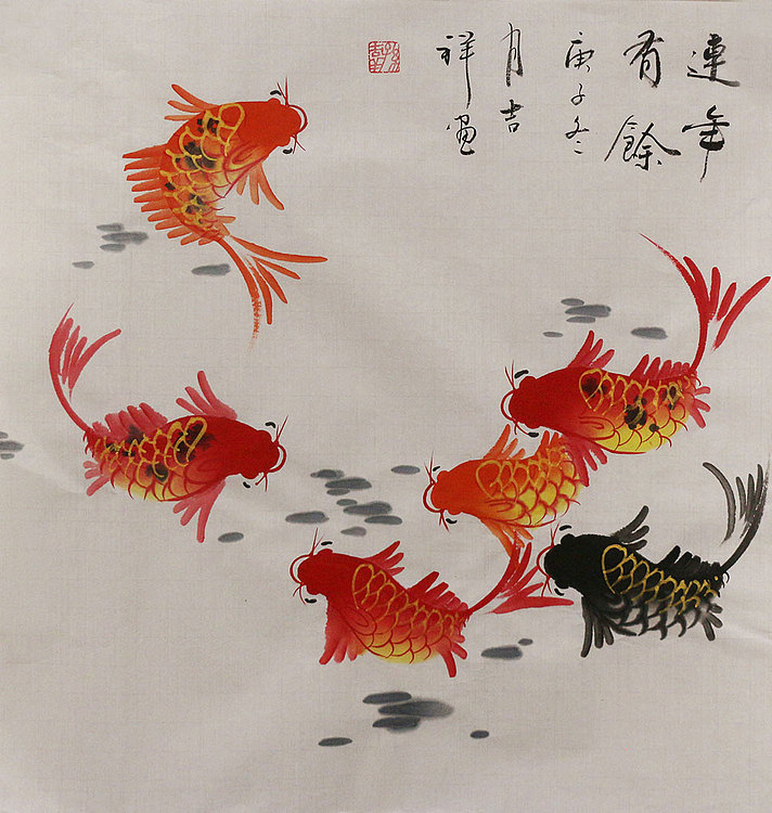 斗方花鸟作品——画家吉祥