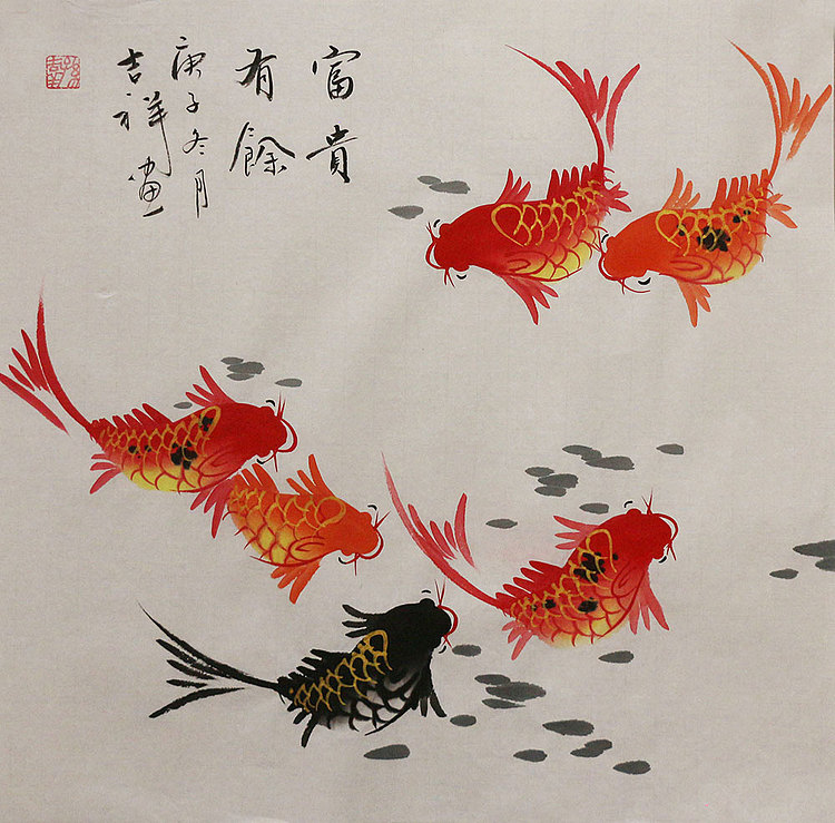 斗方花鸟作品——画家吉祥