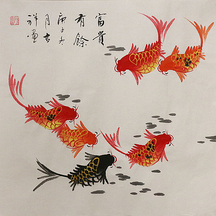 斗方花鸟作品——画家吉祥