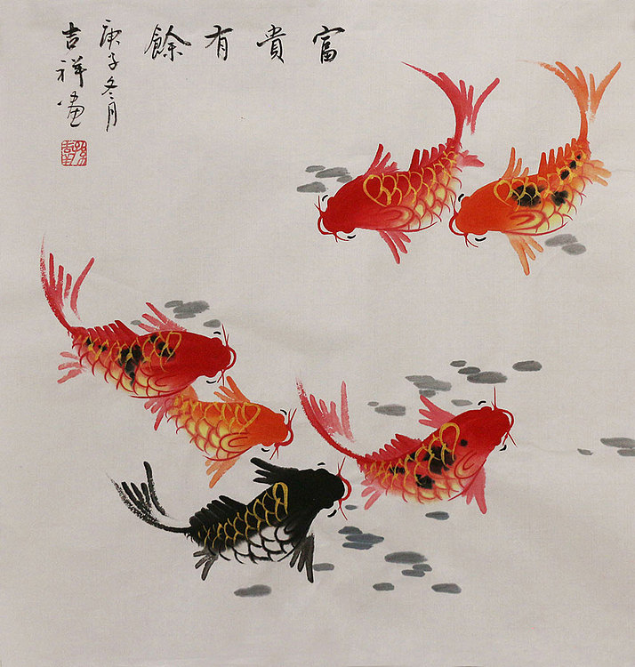 斗方花鸟作品——画家吉祥