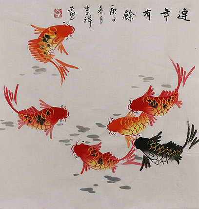 斗方花鸟作品——画家吉祥