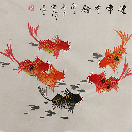 斗方花鸟作品——画家吉祥