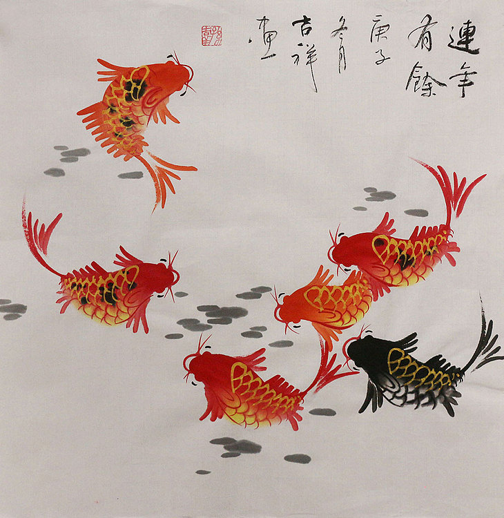 斗方花鸟作品——画家吉祥
